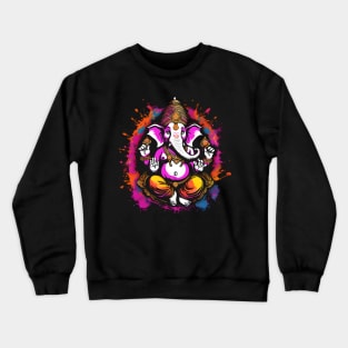 Ganapati Ganesh Chaturthi Elephant black Crewneck Sweatshirt